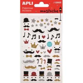 P 1F STICKERS RESINE MOUSTACHEOB