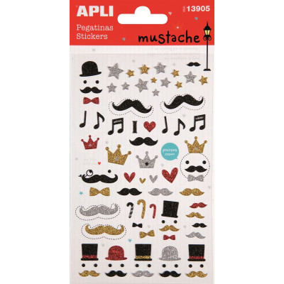 P 1F STICKERS RESINE MOUSTACHEOB