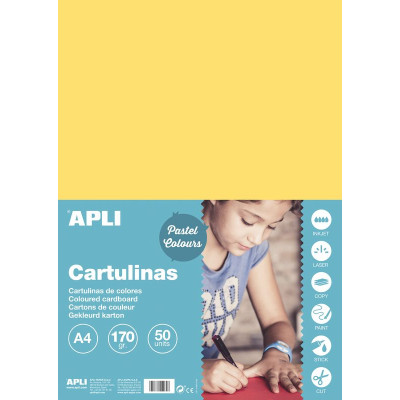 SACH. CARTON 170G A4 50F JAUNE CLAIR
