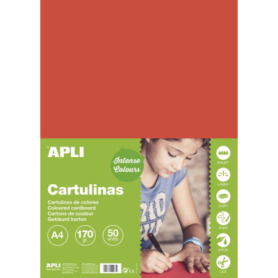 SACH. CARTON 170G A4 50F ROUGE