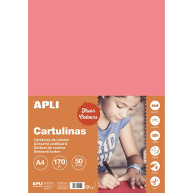 SACH. CARTON 170G A4 50F ROSE FLUO