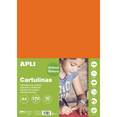 SACH. CARTON 170G A4 50F ORANGE