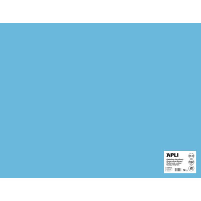 SACH CARTON 170G 50X65CM 25F BLEU CIEL