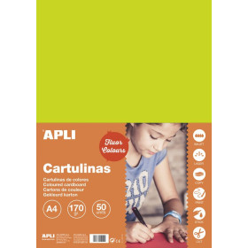 SACH. CARTON 170G A4 50F VERT FLUO