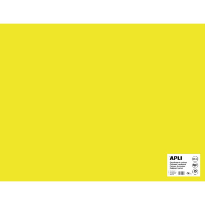 SACH CARTON 170G 50X65CM 25F JAUNE FLUO