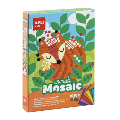 KIT MOSAIQUE MOUSSE EVA 4F ANIMAUX