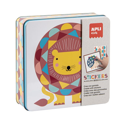 B. JEU DE GOMMETTES BOITE METAL LION   OB