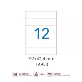 Boite 1200 Etiquettes ETIBOX   97x42.4