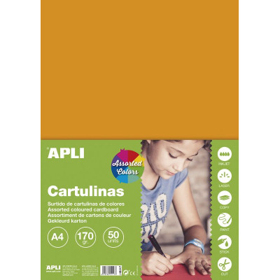 CARTON PACK 170G A4 50F COULEURS INTENSE