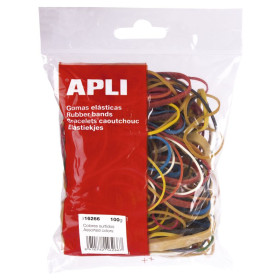 BRACELETS CAOUTCHOUC COULEUR ASS. 100GR.