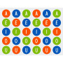 R.GOMMETTES VOYELLES MULTICOLORE 20,0MM
