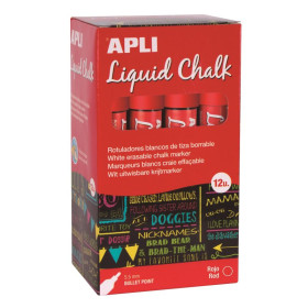 CRAIE LIQ EFFACABLE ROUGE 5,5MM 12U