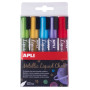 CRAIE LIQ EFFACABLE MÉTALLIQUE 5,5MM 5U.