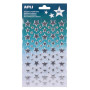 P.1F STICKERS ÉTOILES MÉTALLISÉES ARGENOB