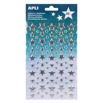 P.1F STICKERS ÉTOILES MÉTALLISÉES ARGENOB