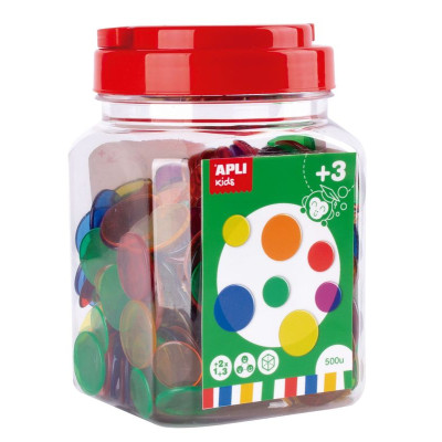 JETONS TRANSPARENT À COMPTER 500U