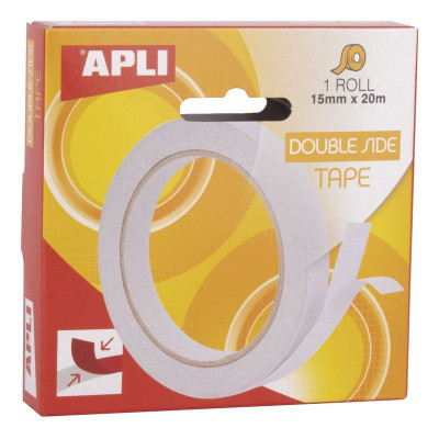 RUB ADH DBLE FACE TRANS 15MM x 20M