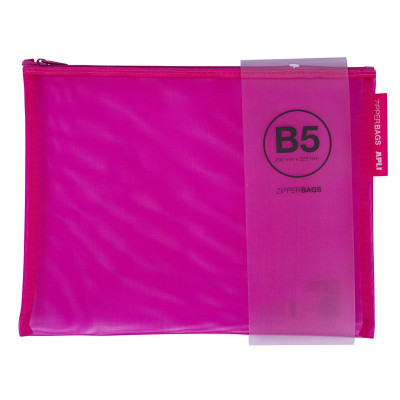 ZIPPER BAG NYLON B5 ASSORT. COLOR      OB