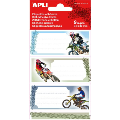 Pochette 9 ET SCOLAIRES MOTOS 35X75MM