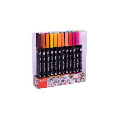 FEUTRES BRUSH PINCEAU DUO COUL. ASS. 24U