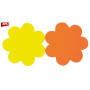 P.50 FLEURS FLUO JAUNE/ORAN DIAM8CM680gOB