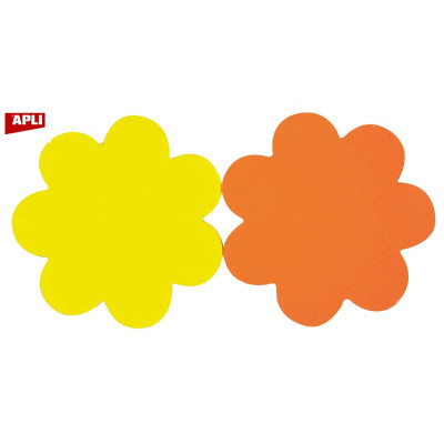 P.50 FLEURS FLUO JAUNE/ORAN DIAM8CM680gOB