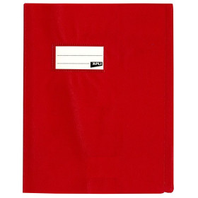 PROTEGE CAHIER PVC 19/100 17X22 ROUGEOB
