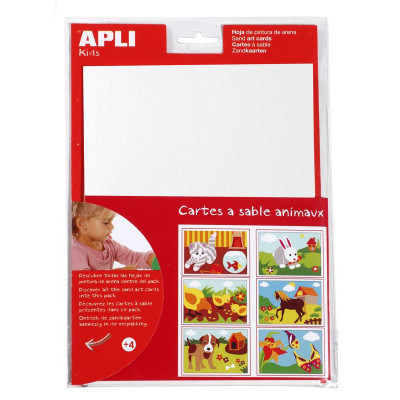 Pochette 12 CARTES A SABLE A5 ANIMAUXOB