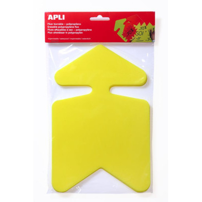 P.10 FLECHES FLUO PP EFF. 16x24CM JAUNE