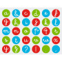 R. GOM RONDES abc MINUSCULE 20MM MULTICO