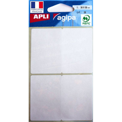 PochetteETTE 28 EtiquettesS BLANCHE 38X58