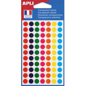 P 385 Etiquettes PLASTIQ TRANSPARENTES ASS D8