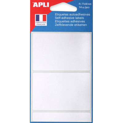 PochetteETTE  14 Etiquettes BLANCHE 77X50