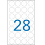 P 140 Etiquettes PLASTIQ TRANSPARENTE ASS. D15