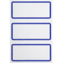 Pochette 12 Etiquettes TRANSP CADRE BLEU 34X75