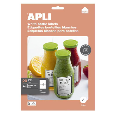 Etiquettes BOUTEILL INK BLANC MATT 80X120 20F