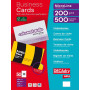 Boite 500 cartes visite  200g. BLANC 85X54