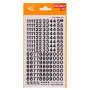 Chiffres transfert noir 8mm - 1Feuille