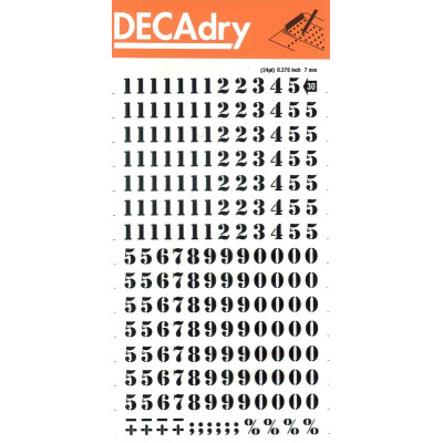 DECAdry transfert noir n°30 (7mm) x 1FOB