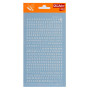 Lettres transfert blanche 4mm - 1Feuille