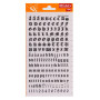 Lettres & chiffres transfert noir 8mm-1F
