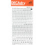 Lettres transfert noir 4 mm - 1 FeuilleOB