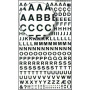 Lettres transfert blanches 6 mm - 1F