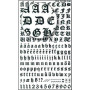 Lettres & chiffres transfert noir 8mm-1F