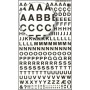 Lettres transfert noir 6 mm - 1 Feuille