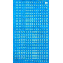 Chiffres transfert blancs 4mm - 1Feuille