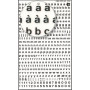 Lettres transfert noires 4mm - 1FeuilleOB