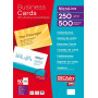 Boite 500 cartes visite BLANCHES 250g.85X54