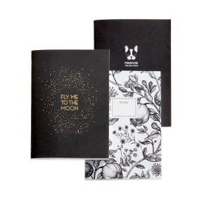 P.3 CARNETS  COUSUS A6 GOLD BLACK 80GOB OB