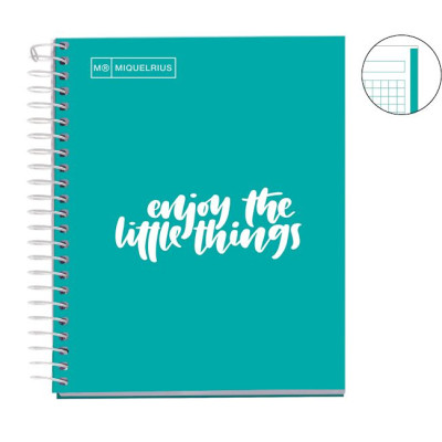 NB1 A5 100F QUAD MESSAGES 90GR TURQUOISOB